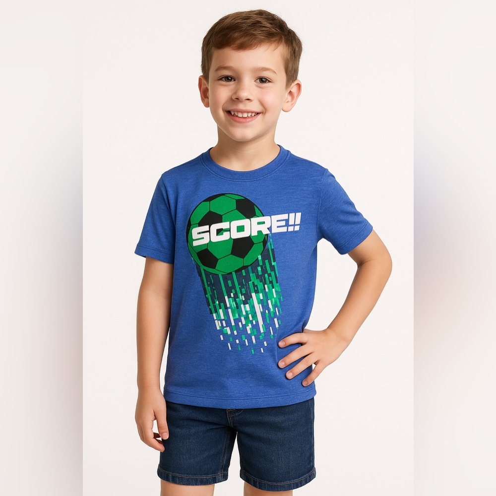 OshKosh B’gosh Soccer Activewear Graphic Tee Blue Size 8